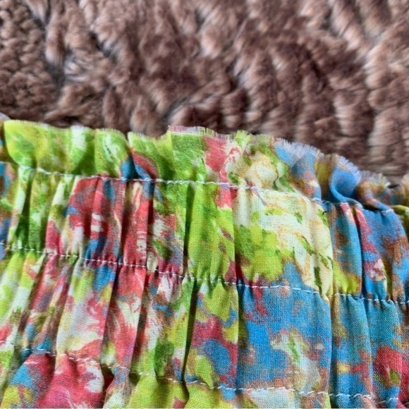 LoveShackFancy Ruffle Mini Skirt Pastel Fields - Picture 6 of 10